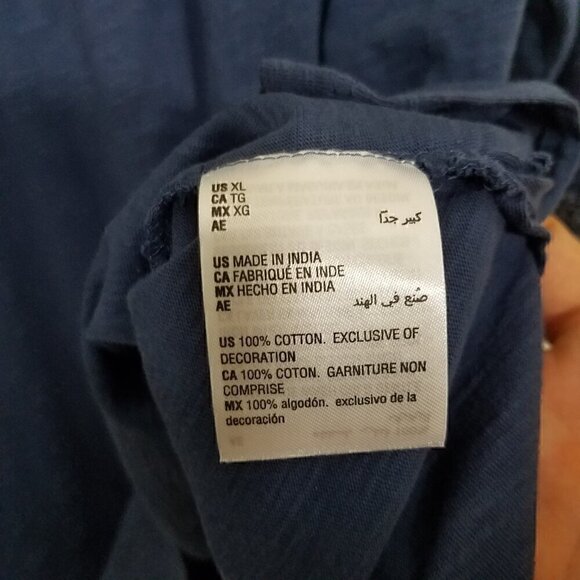 NWT Charter Club Embroidered Floral‎ Tunic Top Blue Size XL - Picture 5 of 5